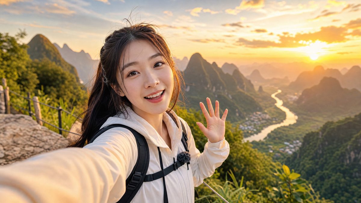 男同网桂林山水旅行vlog生活视频分享